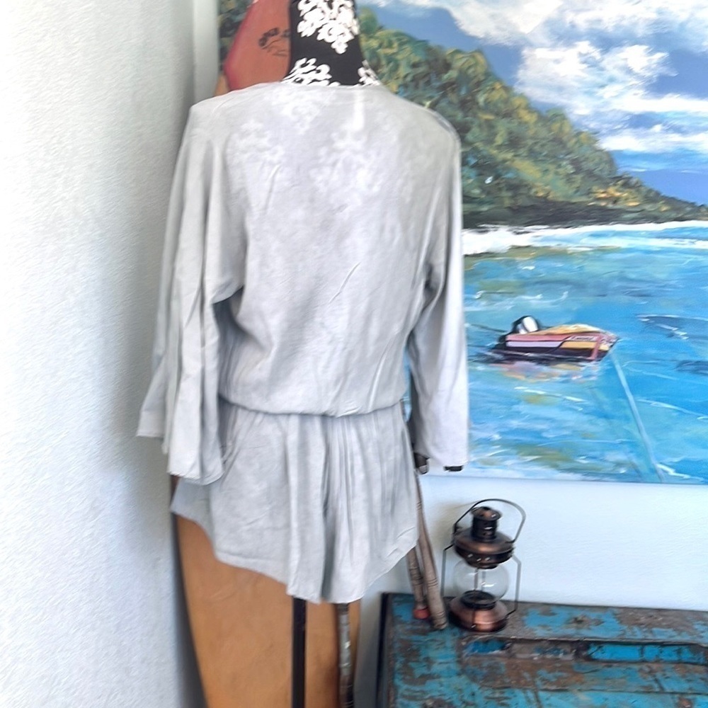 ⭐️Elan, Softest Gray, Lightweight Romper, Perfect From Beach to Brunch, Rayon, M - Picture 9 of 11